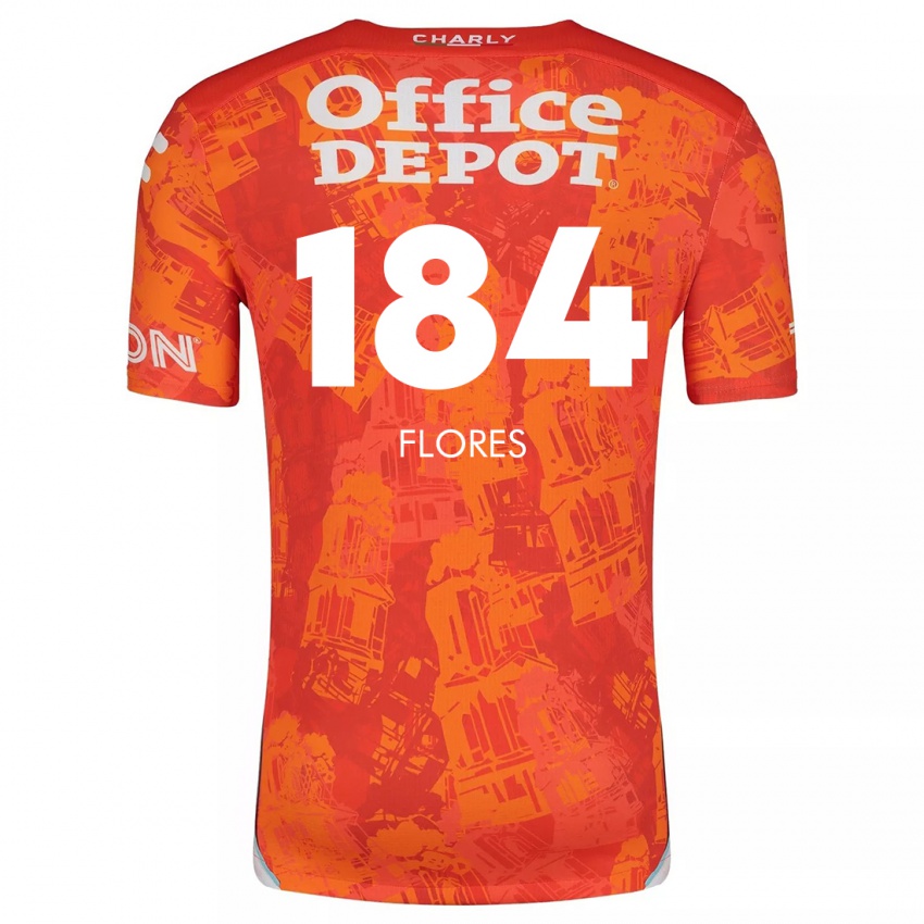 Kinder Jason Flores #184 Orange Weiß Auswärtstrikot Trikot 2024/25 T-Shirt