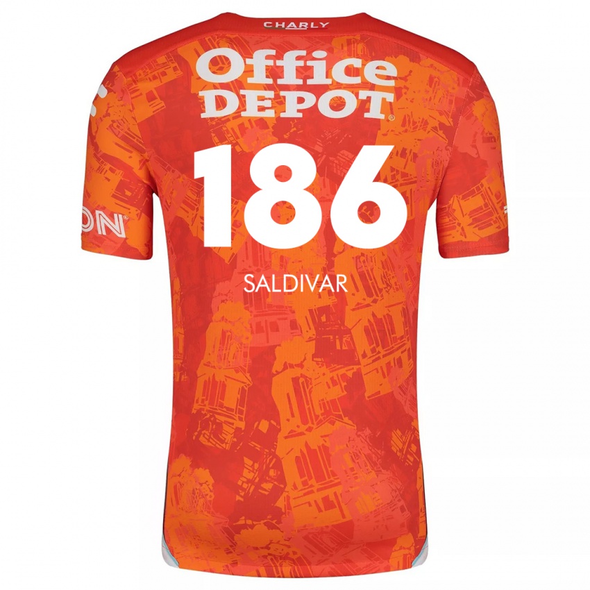 Kinder José Saldívar #186 Orange Weiß Auswärtstrikot Trikot 2024/25 T-Shirt