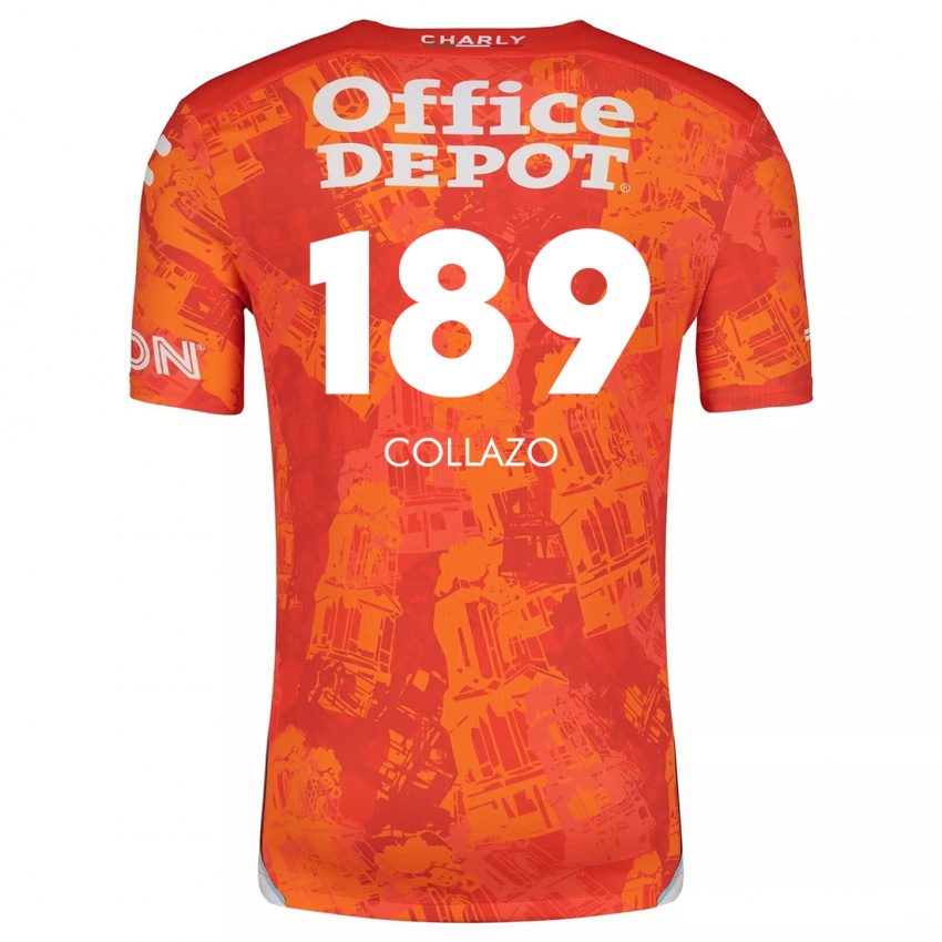 Kinder David Collazo #189 Orange Weiß Auswärtstrikot Trikot 2024/25 T-Shirt