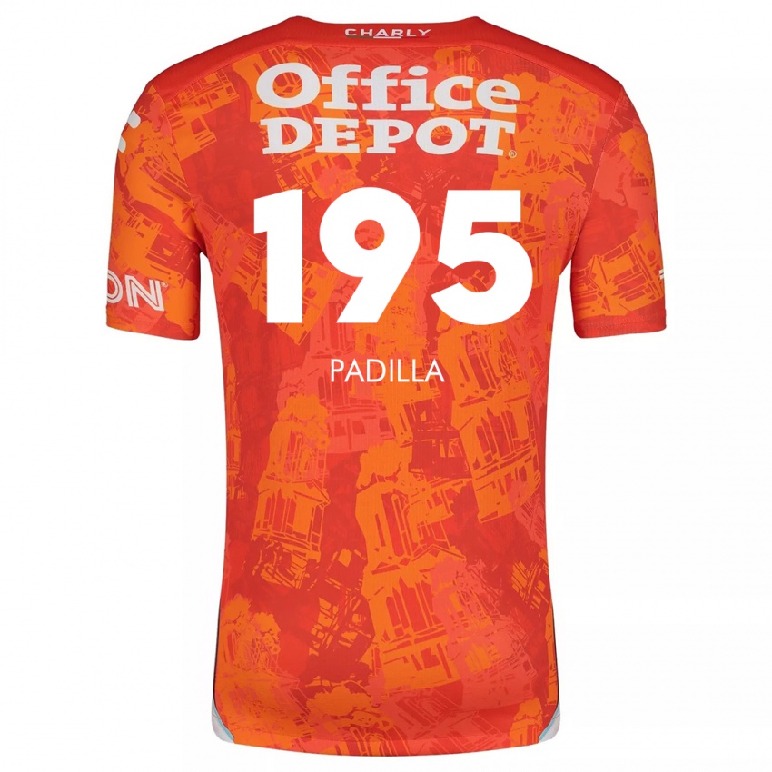 Kinder Ángel Padilla #195 Orange Weiß Auswärtstrikot Trikot 2024/25 T-Shirt