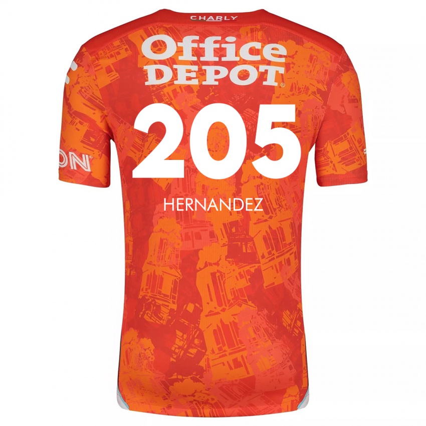 Kinder Sergio Hernández #205 Orange Weiß Auswärtstrikot Trikot 2024/25 T-Shirt