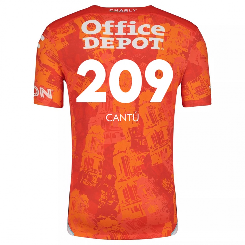 Kinder Juan Cantú #209 Orange Weiß Auswärtstrikot Trikot 2024/25 T-Shirt