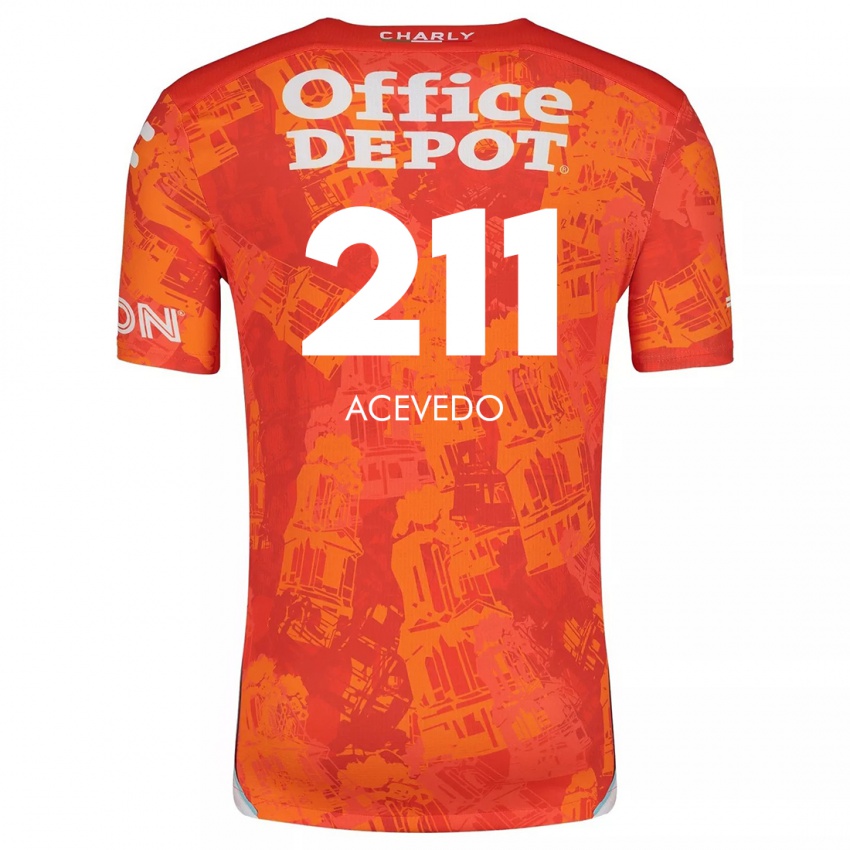 Kinder Gerardo Acevedo #211 Orange Weiß Auswärtstrikot Trikot 2024/25 T-Shirt