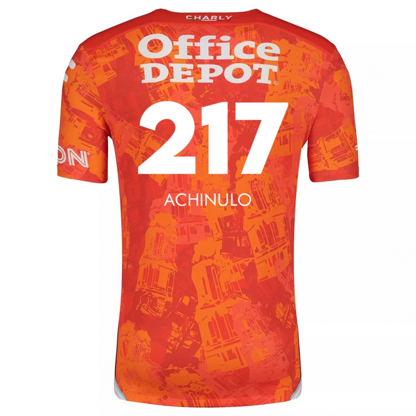 Kinder Princewill Achinulo #217 Orange Weiß Auswärtstrikot Trikot 2024/25 T-Shirt