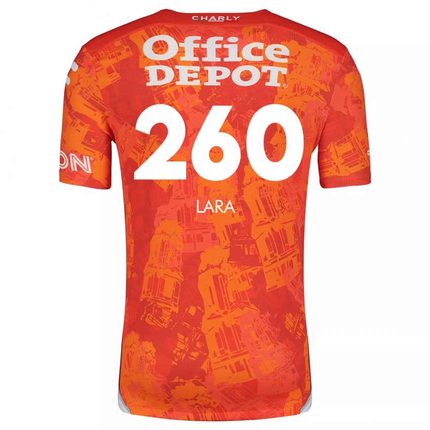 Kinder Jesús Lara #260 Orange Weiß Auswärtstrikot Trikot 2024/25 T-Shirt