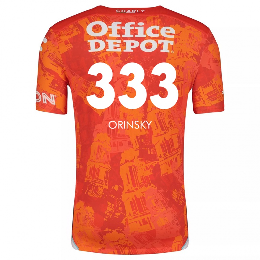 Kinder Edson Orinsky #333 Orange Weiß Auswärtstrikot Trikot 2024/25 T-Shirt