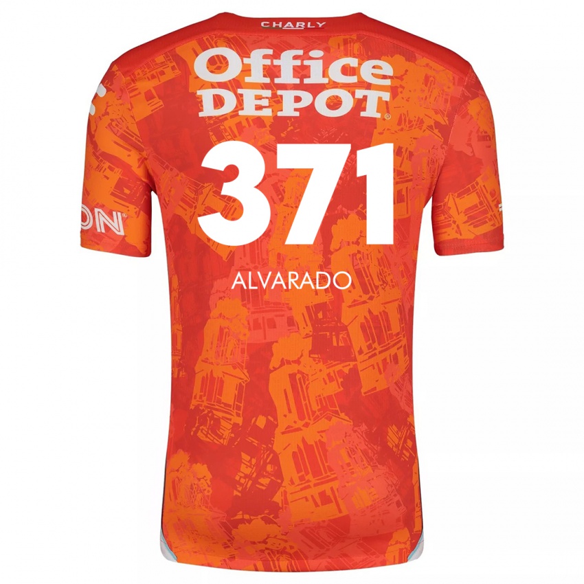 Kinder Brandon Alvarado #371 Orange Weiß Auswärtstrikot Trikot 2024/25 T-Shirt