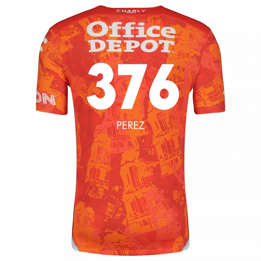 Kinder Abraham Pérez #376 Orange Weiß Auswärtstrikot Trikot 2024/25 T-Shirt