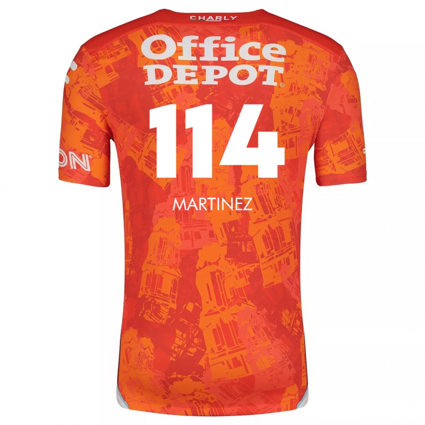 Kinder Jesús Martínez #114 Orange Weiß Auswärtstrikot Trikot 2024/25 T-Shirt