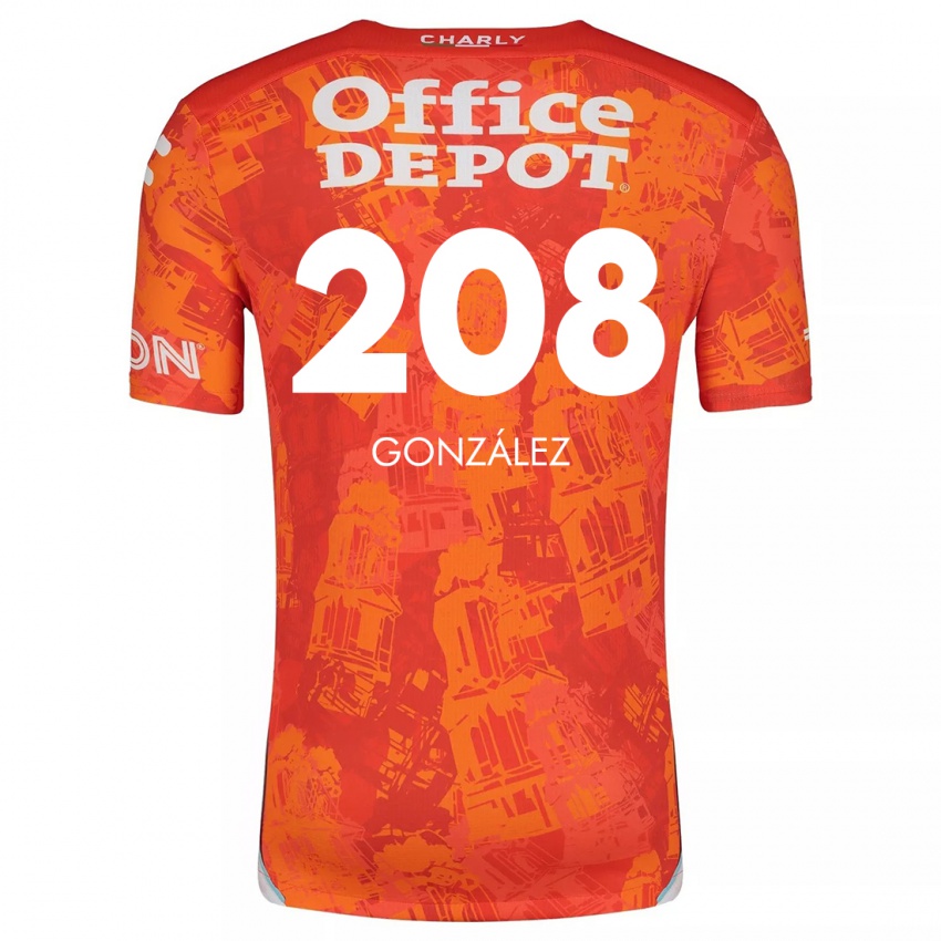 Kinder Osvaldo González #208 Orange Weiß Auswärtstrikot Trikot 2024/25 T-Shirt