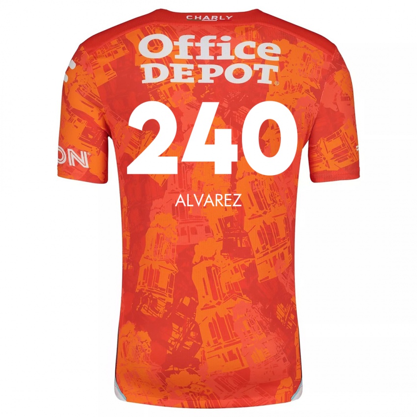 Kinder Gael Álvarez #240 Orange Weiß Auswärtstrikot Trikot 2024/25 T-Shirt