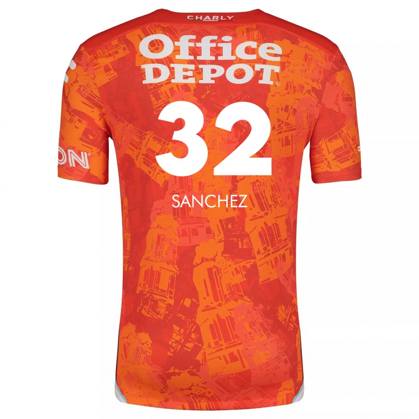 Kinder Luis Sánchez #32 Orange Weiß Auswärtstrikot Trikot 2024/25 T-Shirt