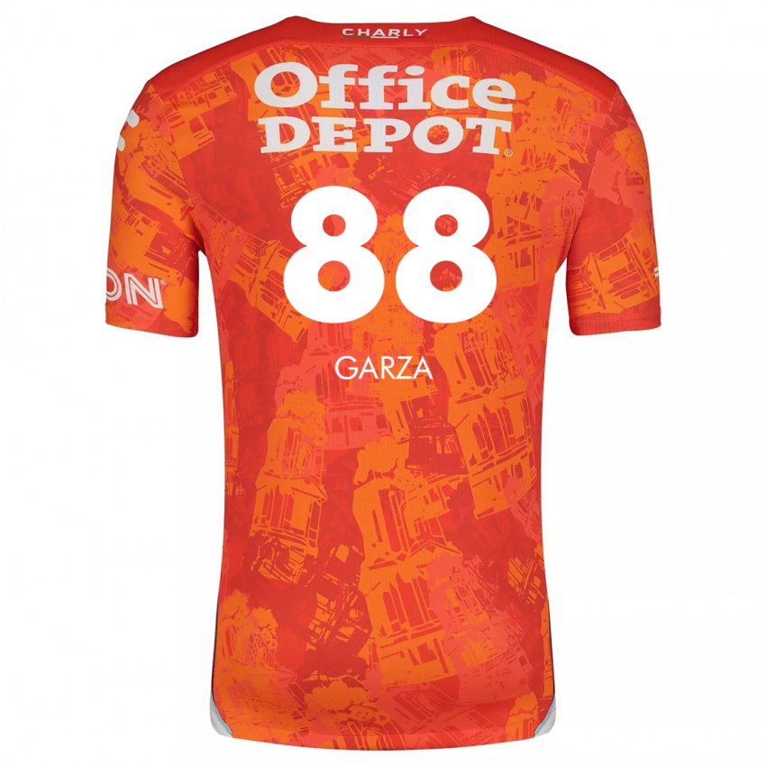 Kinder Adrián Garza #88 Orange Weiß Auswärtstrikot Trikot 2024/25 T-Shirt