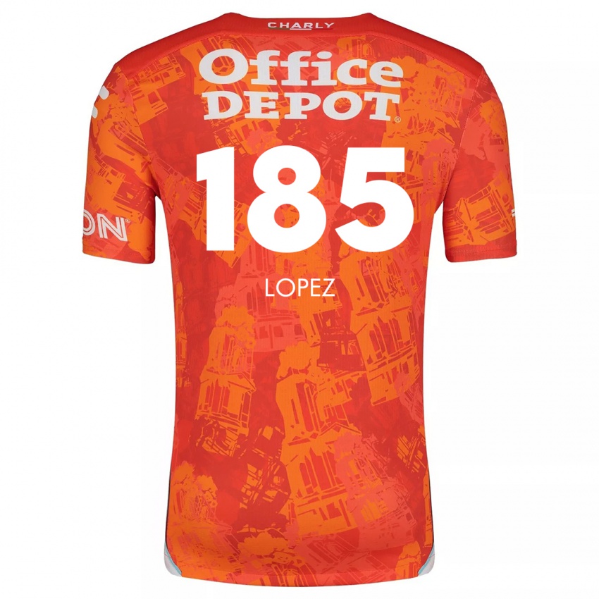 Kinder René López #185 Orange Weiß Auswärtstrikot Trikot 2024/25 T-Shirt