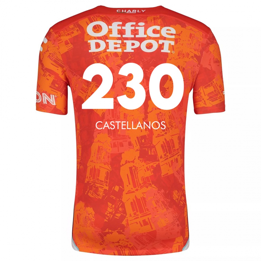 Kinder Edson Castellanos #230 Orange Weiß Auswärtstrikot Trikot 2024/25 T-Shirt