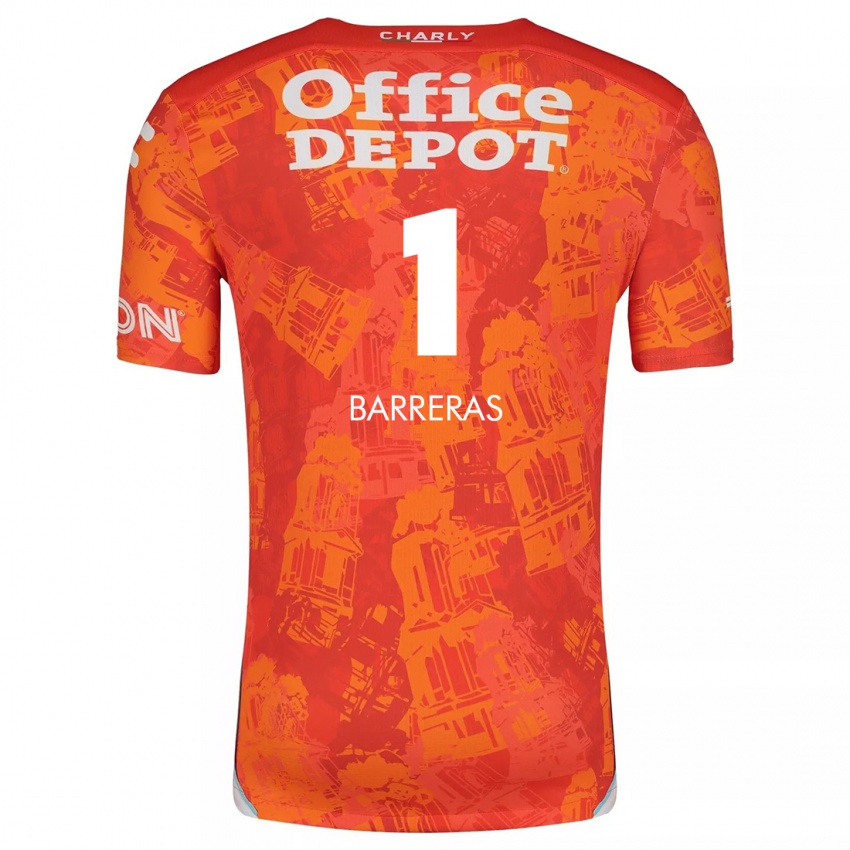 Kinder Esthefanny Barreras #1 Orange Weiß Auswärtstrikot Trikot 2024/25 T-Shirt