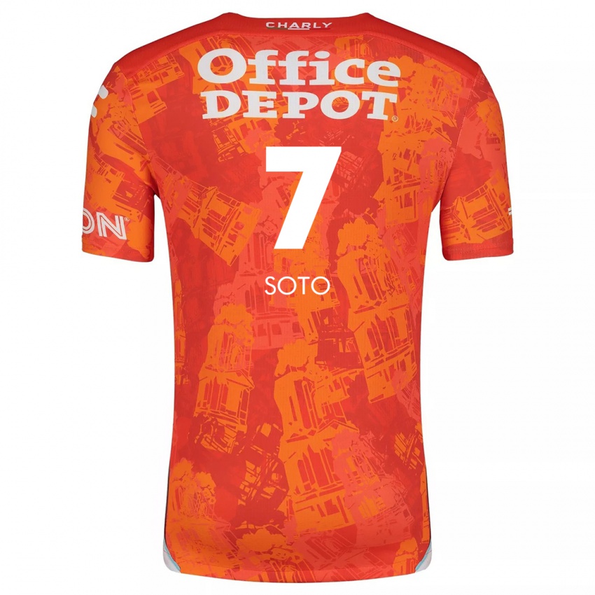 Kinder Alice Soto #7 Orange Weiß Auswärtstrikot Trikot 2024/25 T-Shirt