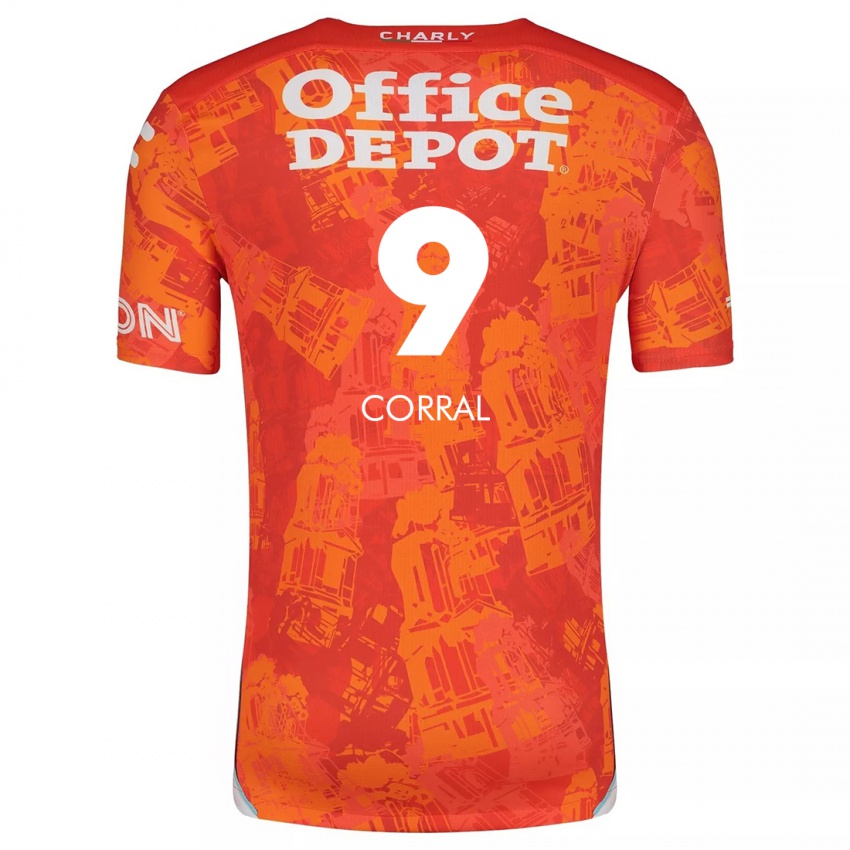 Kinder Charlyn Corral #9 Orange Weiß Auswärtstrikot Trikot 2024/25 T-Shirt