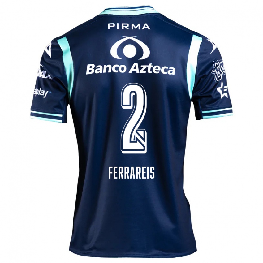 Kinder Gustavo Ferrareis #2 Navy Blau Auswärtstrikot Trikot 2024/25 T-Shirt