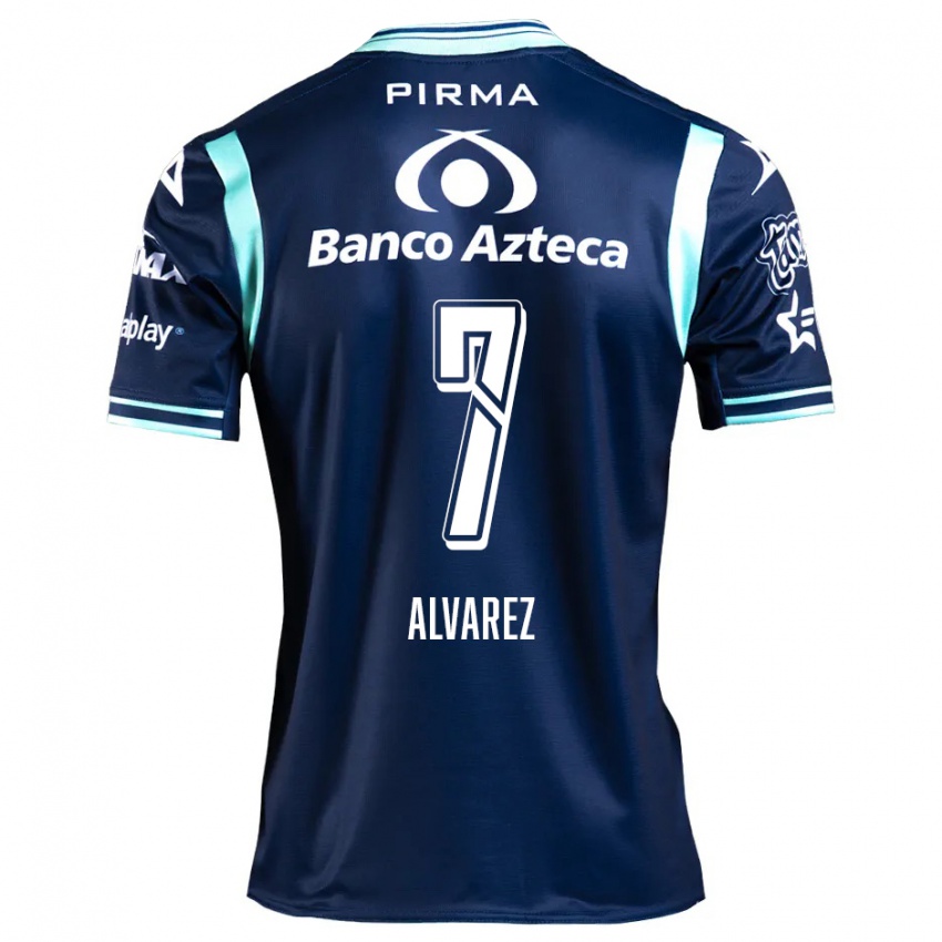 Kinder Daniel Álvarez #7 Navy Blau Auswärtstrikot Trikot 2024/25 T-Shirt