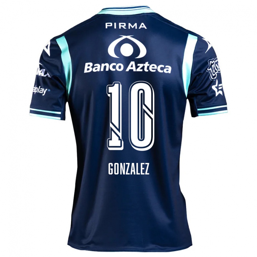 Kinder Jair González #10 Navy Blau Auswärtstrikot Trikot 2024/25 T-Shirt