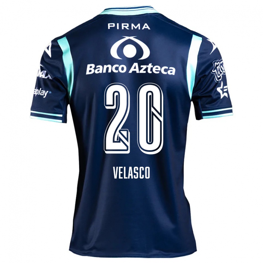 Kinder Kevin Velasco #20 Navy Blau Auswärtstrikot Trikot 2024/25 T-Shirt