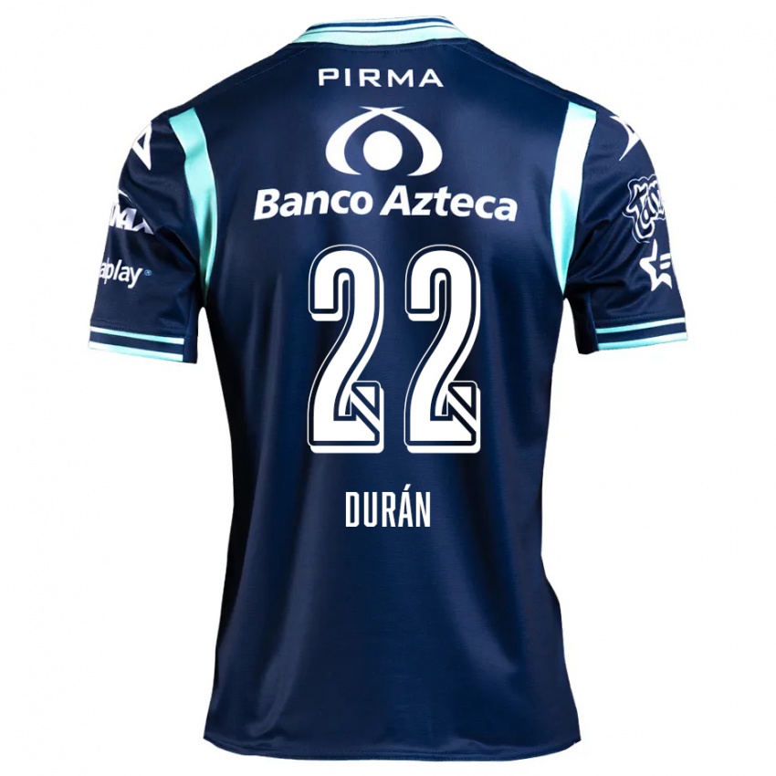 Kinder Rafael Durán #22 Navy Blau Auswärtstrikot Trikot 2024/25 T-Shirt