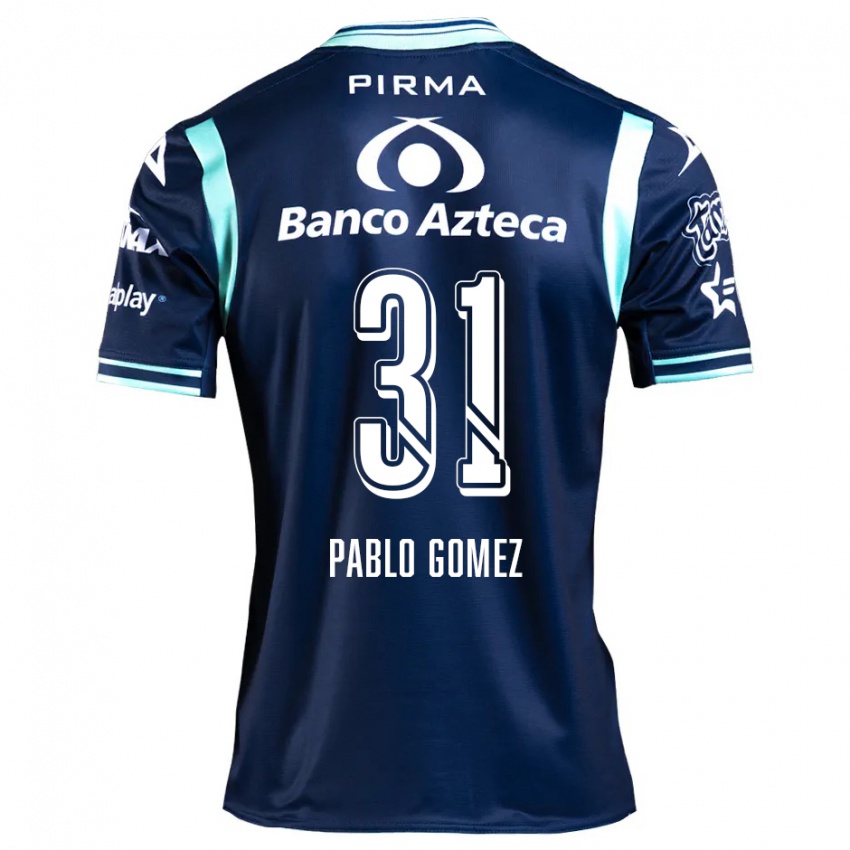 Kinder Juan Pablo Gómez #31 Navy Blau Auswärtstrikot Trikot 2024/25 T-Shirt