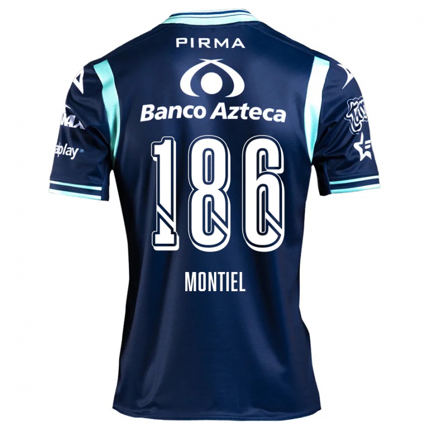 Kinder Santiago Montiel #186 Navy Blau Auswärtstrikot Trikot 2024/25 T-Shirt