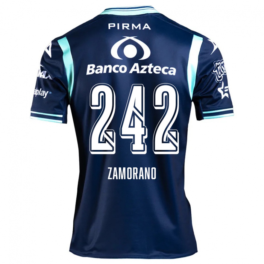 Kinder Leonardo Zamorano #242 Navy Blau Auswärtstrikot Trikot 2024/25 T-Shirt