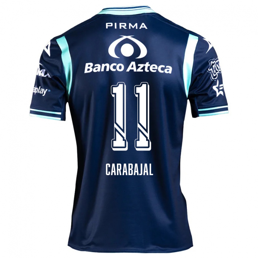 Kinder Gabriel Carabajal #11 Navy Blau Auswärtstrikot Trikot 2024/25 T-Shirt