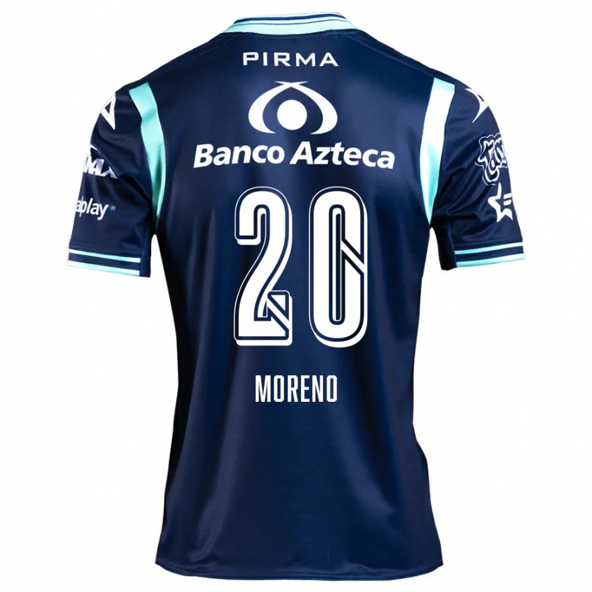 Kinder Ximena Moreno #20 Navy Blau Auswärtstrikot Trikot 2024/25 T-Shirt