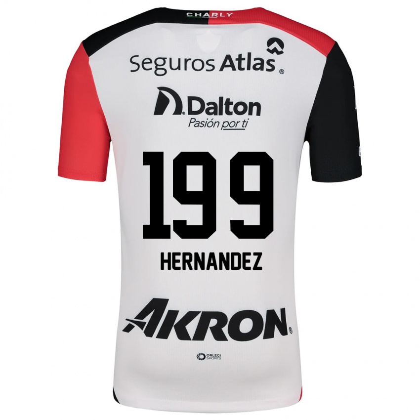 Kinder Sergio Hernández #199 Weiß Rot Schwarz Auswärtstrikot Trikot 2024/25 T-Shirt