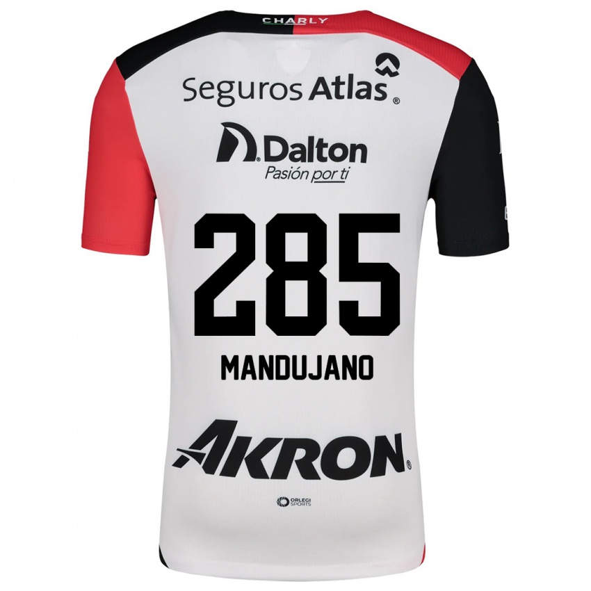 Kinder Sebastián Mandujano #285 Weiß Rot Schwarz Auswärtstrikot Trikot 2024/25 T-Shirt