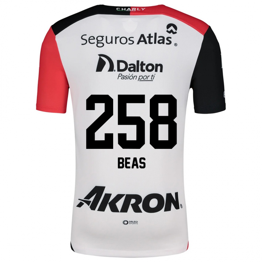 Kinder Álvaro Beas #258 Weiß Rot Schwarz Auswärtstrikot Trikot 2024/25 T-Shirt