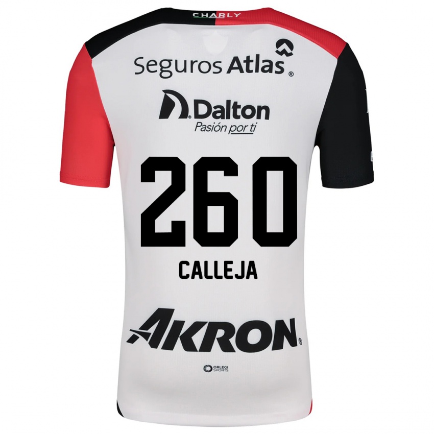 Kinder Diego Calleja #260 Weiß Rot Schwarz Auswärtstrikot Trikot 2024/25 T-Shirt