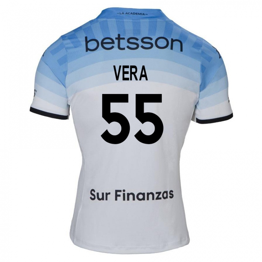 Kinder Santino Vera #55 Weiß Blau Schwarz Auswärtstrikot Trikot 2024/25 T-Shirt