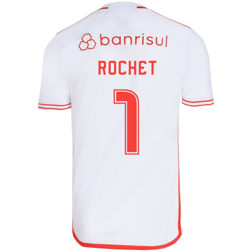 Kinder Sergio Rochet #1 Weiß Rot Auswärtstrikot Trikot 2024/25 T-Shirt