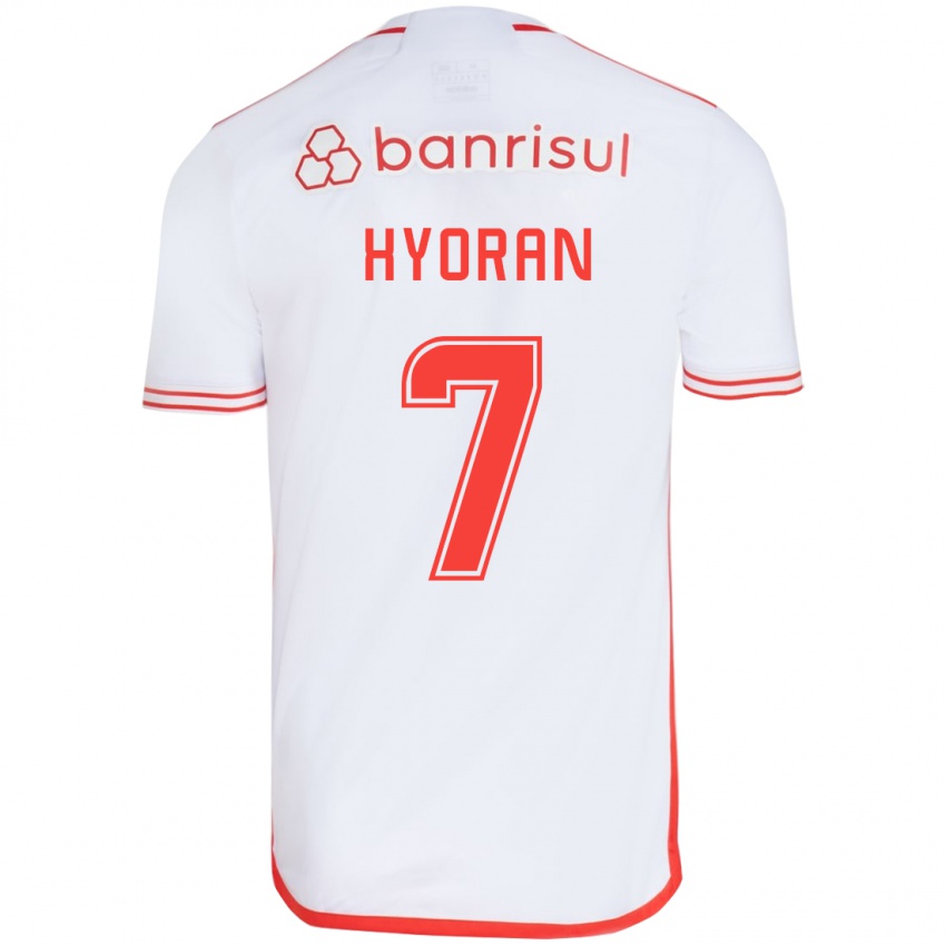 Kinder Hyoran #7 Weiß Rot Auswärtstrikot Trikot 2024/25 T-Shirt