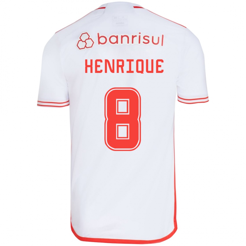 Kinder Bruno Henrique #8 Weiß Rot Auswärtstrikot Trikot 2024/25 T-Shirt