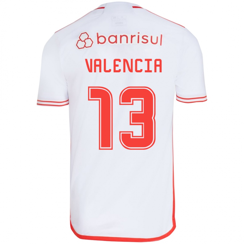 Kinder Enner Valencia #13 Weiß Rot Auswärtstrikot Trikot 2024/25 T-Shirt