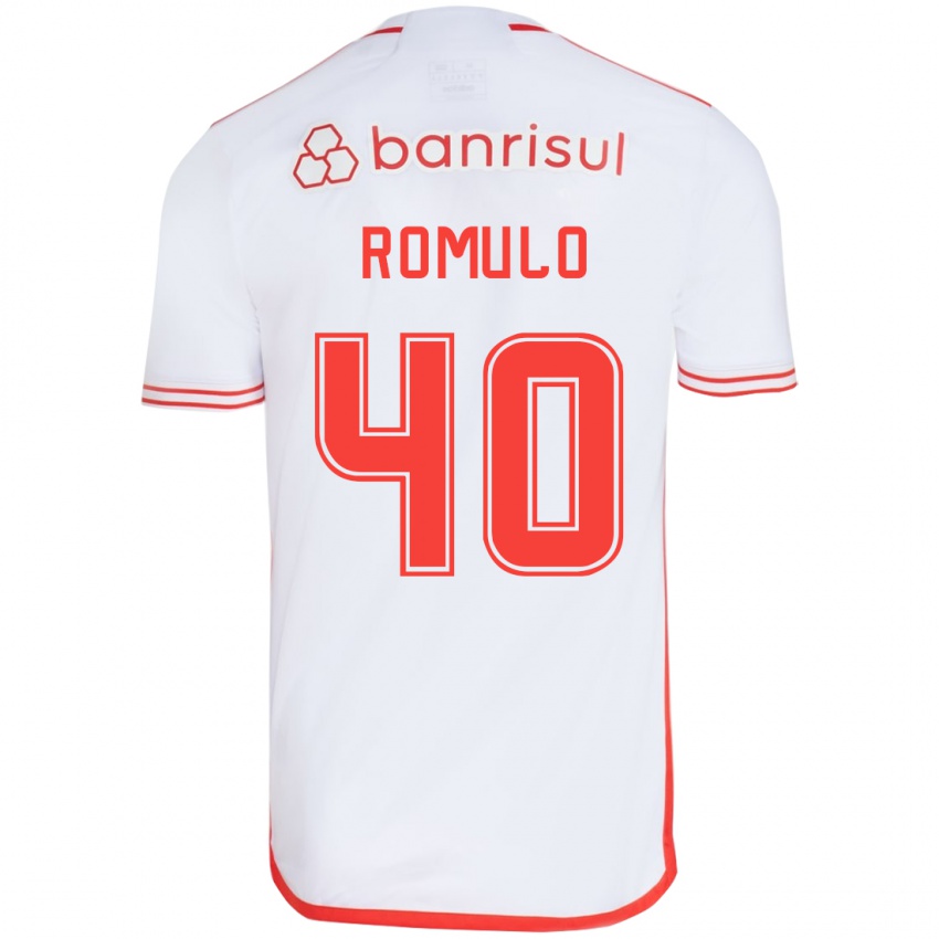 Kinder Rômulo #40 Weiß Rot Auswärtstrikot Trikot 2024/25 T-Shirt