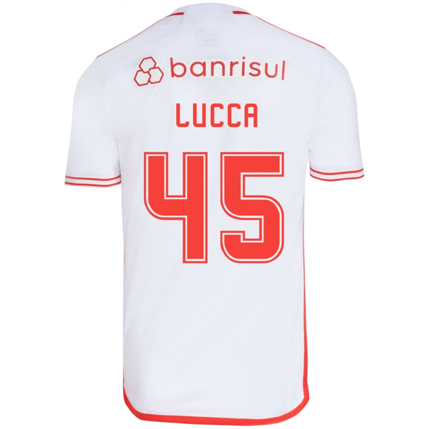 Kinder Lucca #45 Weiß Rot Auswärtstrikot Trikot 2024/25 T-Shirt