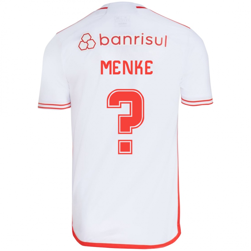 Kinder Henrique Menke #0 Weiß Rot Auswärtstrikot Trikot 2024/25 T-Shirt