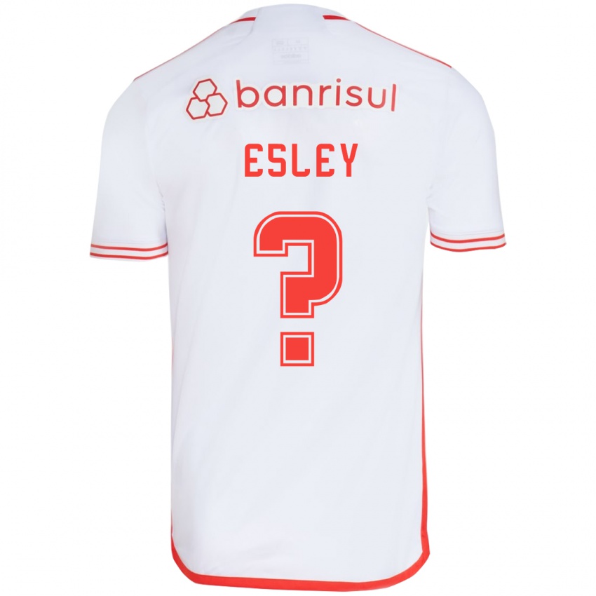 Kinder Esley #0 Weiß Rot Auswärtstrikot Trikot 2024/25 T-Shirt