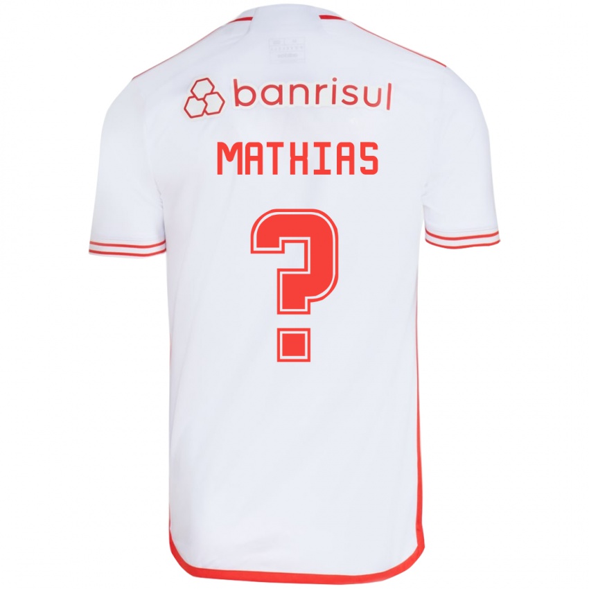 Kinder Ricardo Mathias #0 Weiß Rot Auswärtstrikot Trikot 2024/25 T-Shirt