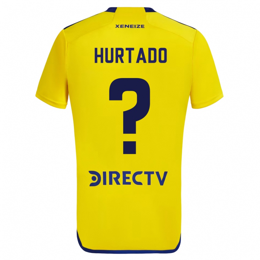 Kinder Jan Hurtado #0 Gelb Blau Auswärtstrikot Trikot 2024/25 T-Shirt