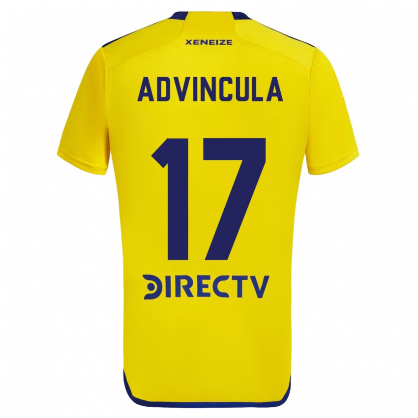 Kinder Luis Advincula #17 Gelb Blau Auswärtstrikot Trikot 2024/25 T-Shirt