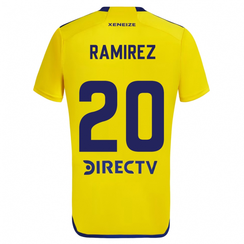 Kinder Juan Ramirez #20 Gelb Blau Auswärtstrikot Trikot 2024/25 T-Shirt