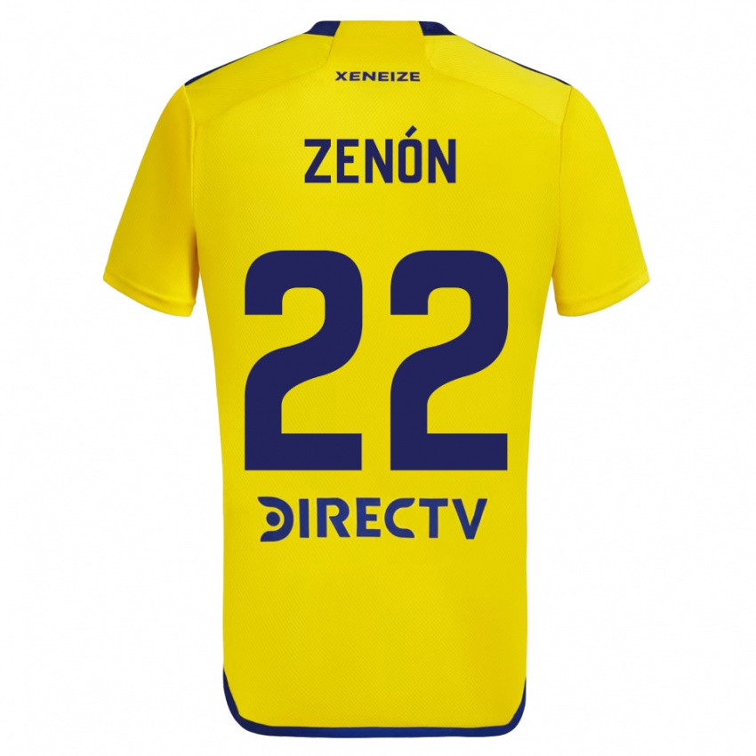 Kinder Kevin Zenón #22 Gelb Blau Auswärtstrikot Trikot 2024/25 T-Shirt